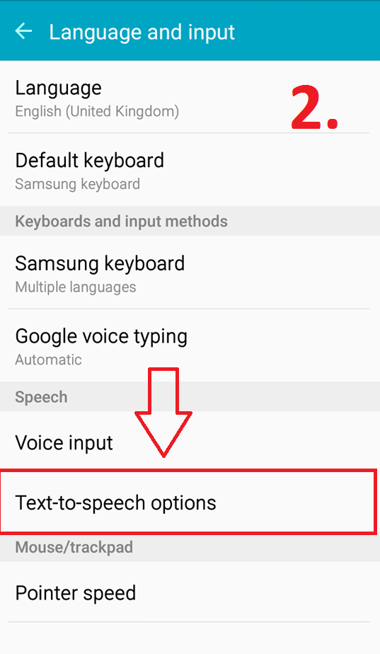 Text-to-speech output