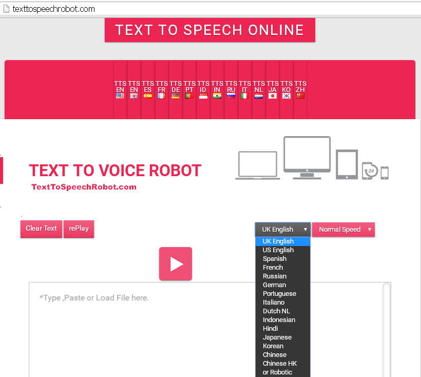 Text To Speech Online.
